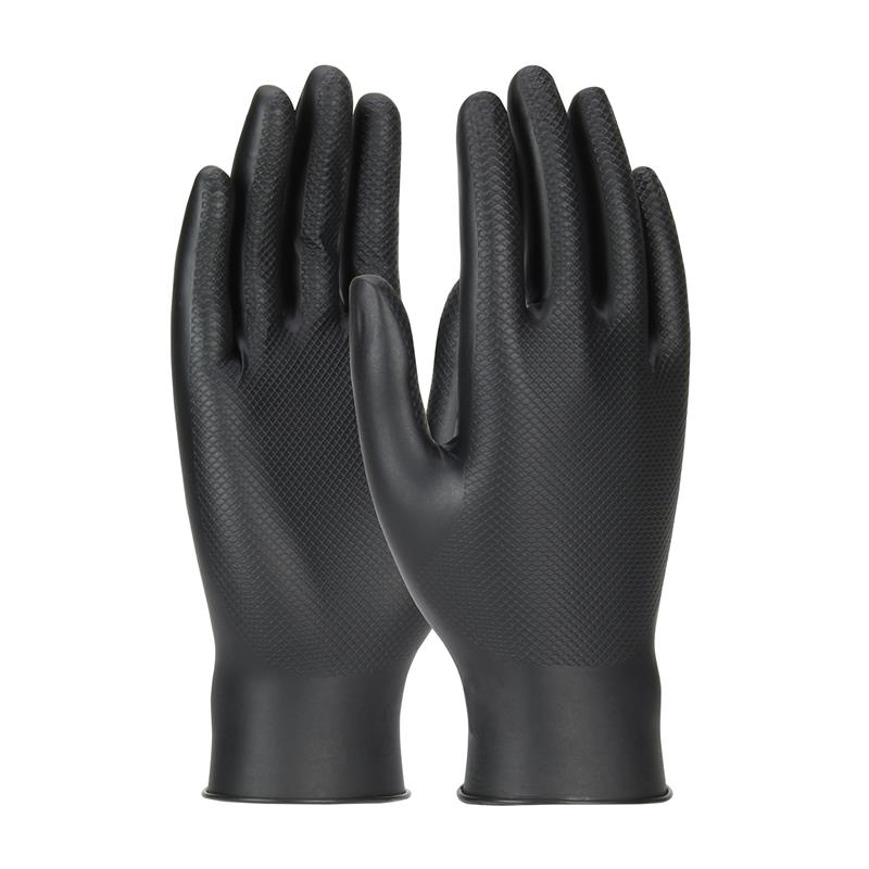GRIPPAZ SKINS BLACK 6 MIL NITRILE 50/BX - Disposable Gloves